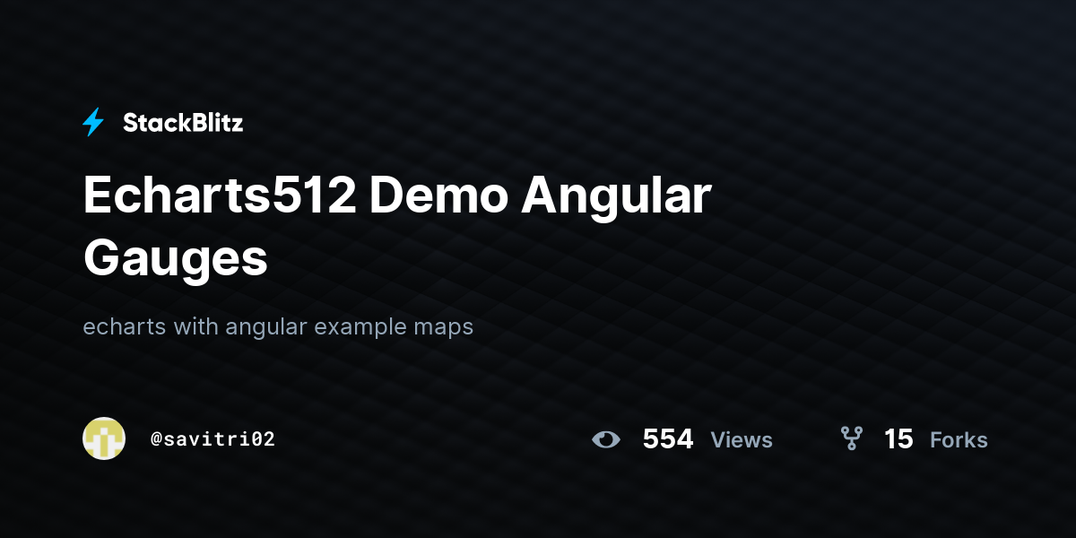 Echarts512 Demo Angular Gauges StackBlitz