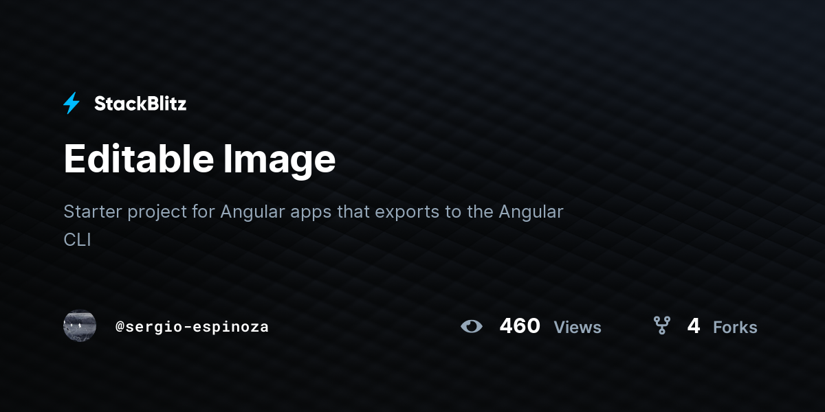 Editable Image Stackblitz
