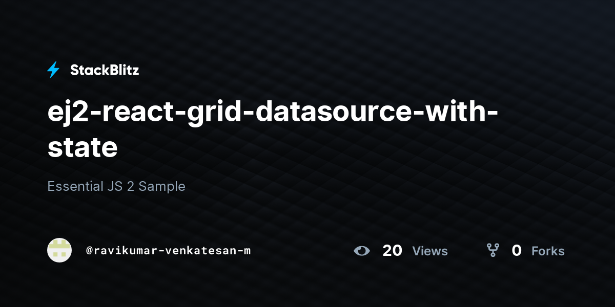 ej2-react-grid-datasource-with-state - StackBlitz