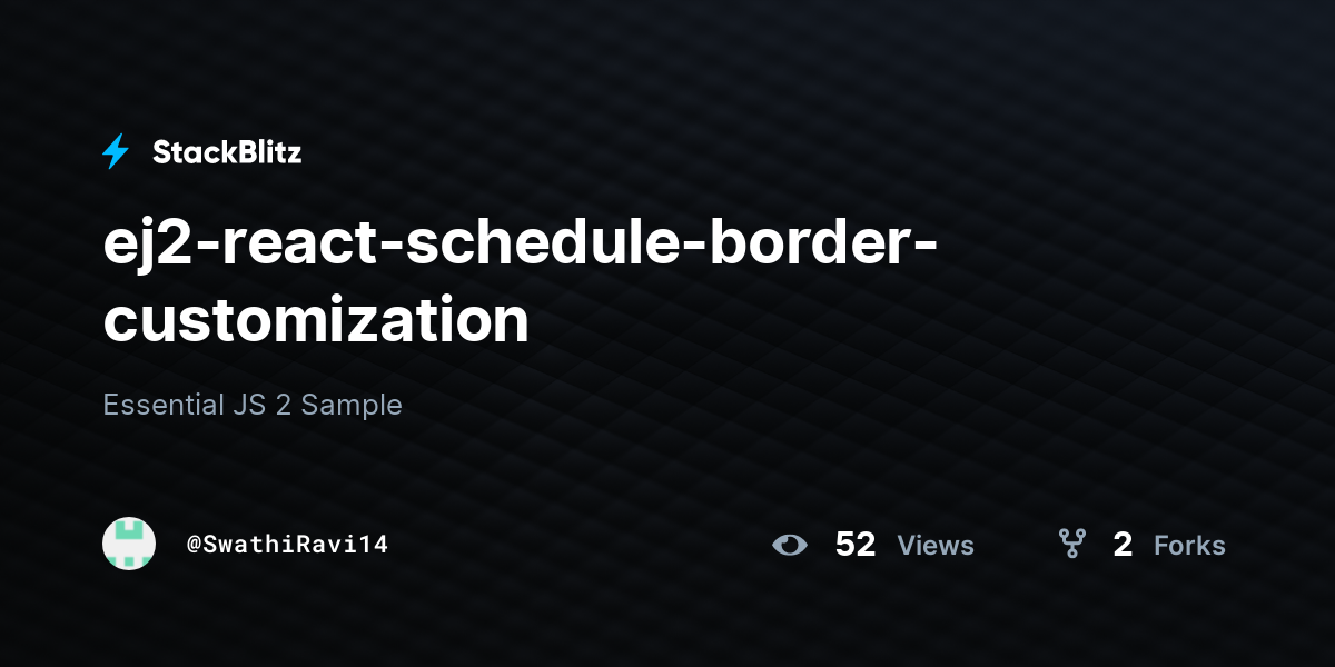 ej2-react-schedule-border-customization - StackBlitz