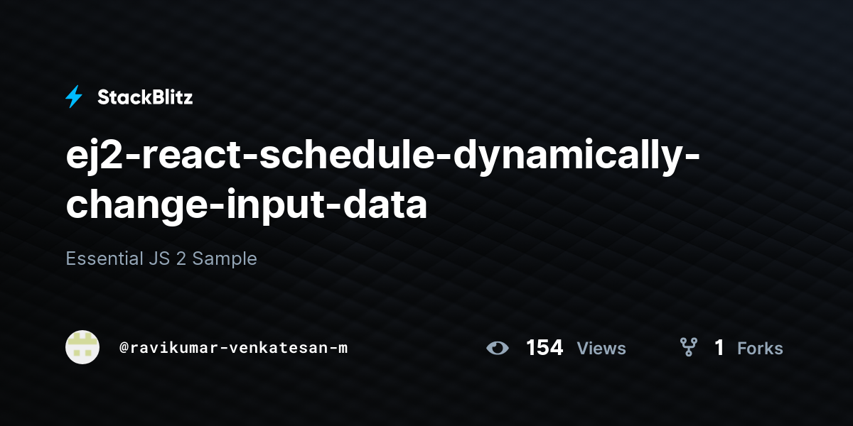 ej2-react-schedule-dynamically-change-input-data - StackBlitz