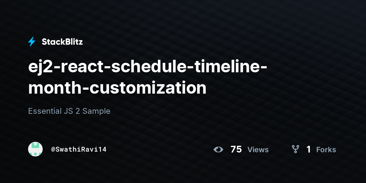 ej2-react-schedule-timeline-month-customization - StackBlitz