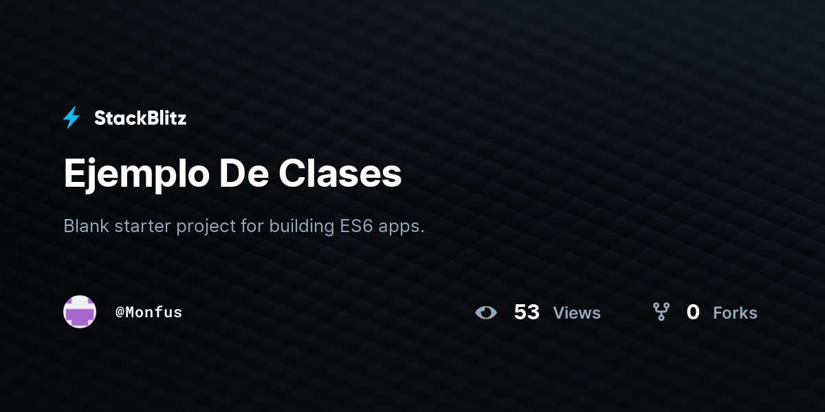 Ejemplo De Clases - StackBlitz