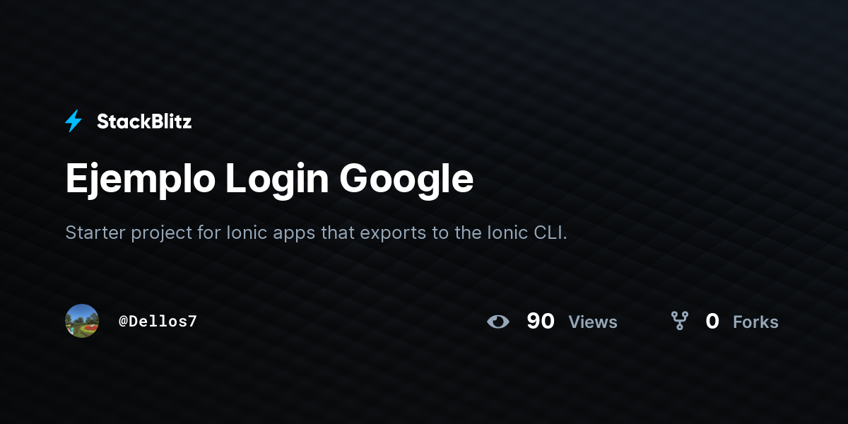 Ejemplo Login Google - StackBlitz