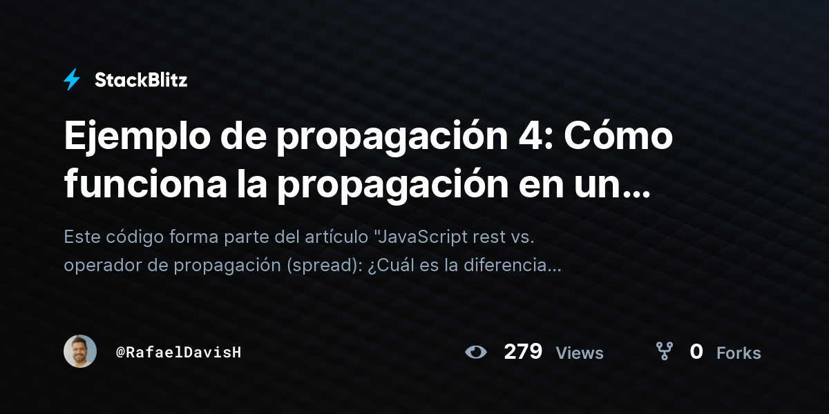 Ejemplo de propagación 4: Cómo funciona la propagación en un literal de ...