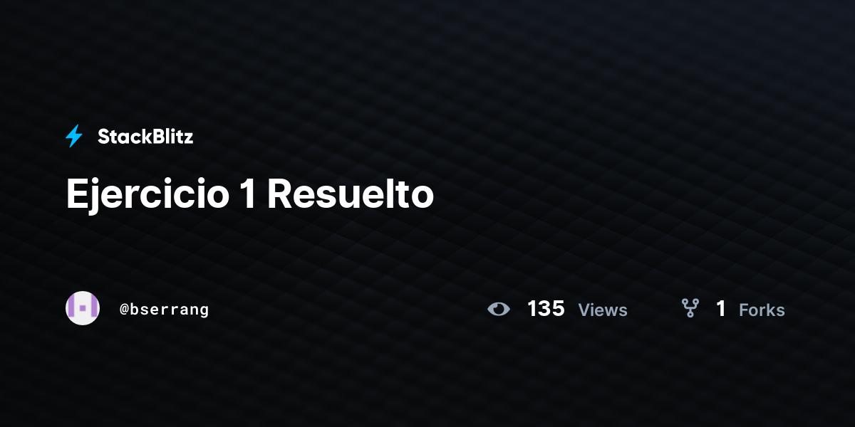 Ejercicio 1 Resuelto - StackBlitz
