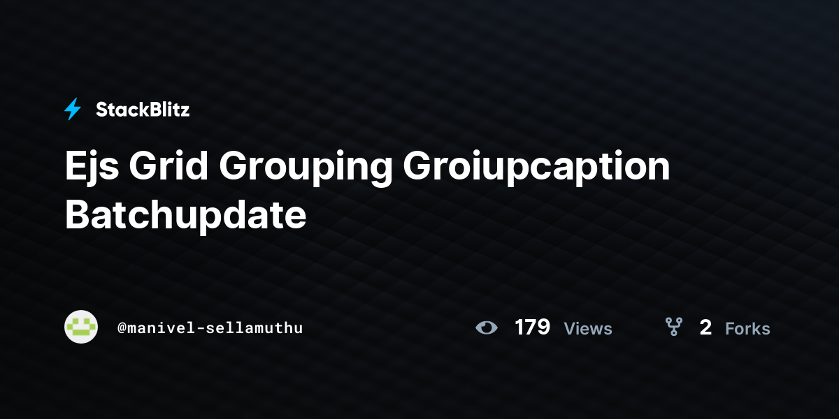Ejs Grid Grouping Groiupcaption Batchupdate - StackBlitz