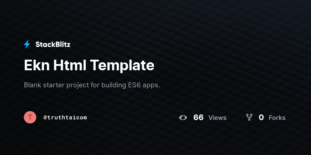 Ekn Html Template - StackBlitz