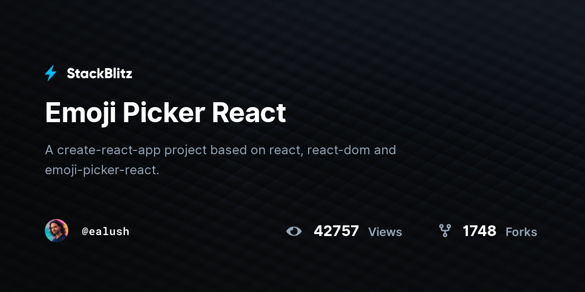 Emoji Picker React - StackBlitz