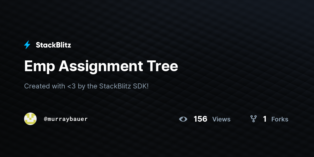 Emp Assignment Tree - StackBlitz