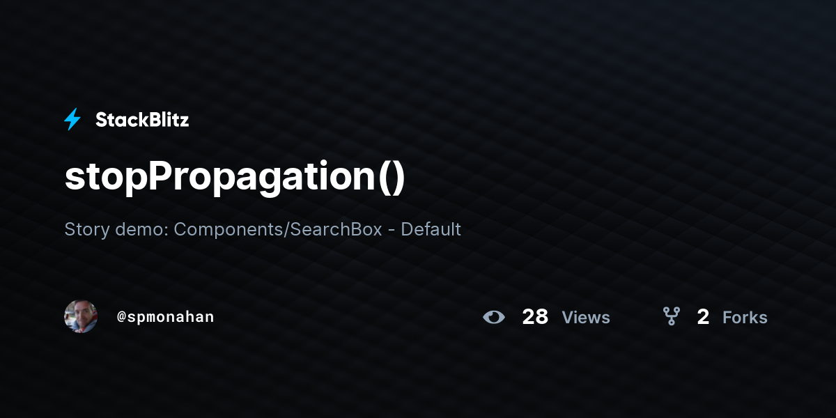 stopPropagation() - StackBlitz