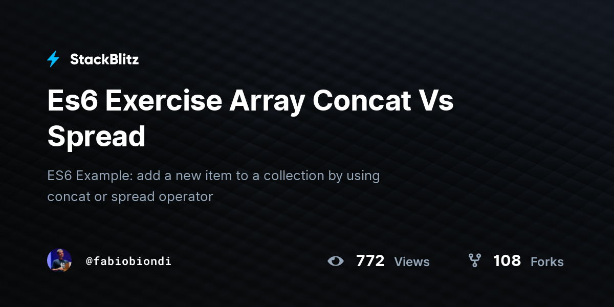 es6-exercise-array-concat-vs-spread-stackblitz