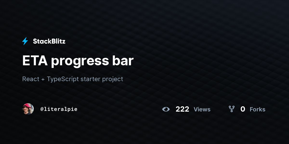 ETA progress bar - StackBlitz