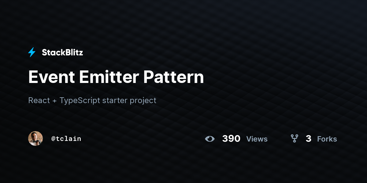 Event Emitter Pattern - StackBlitz