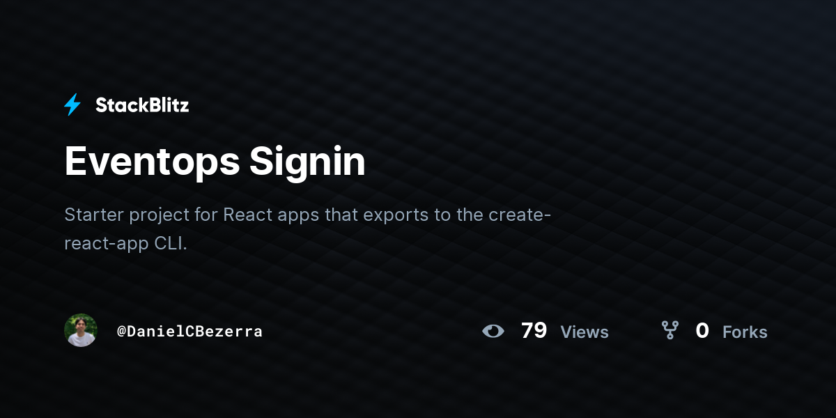 Eventops Signin - StackBlitz