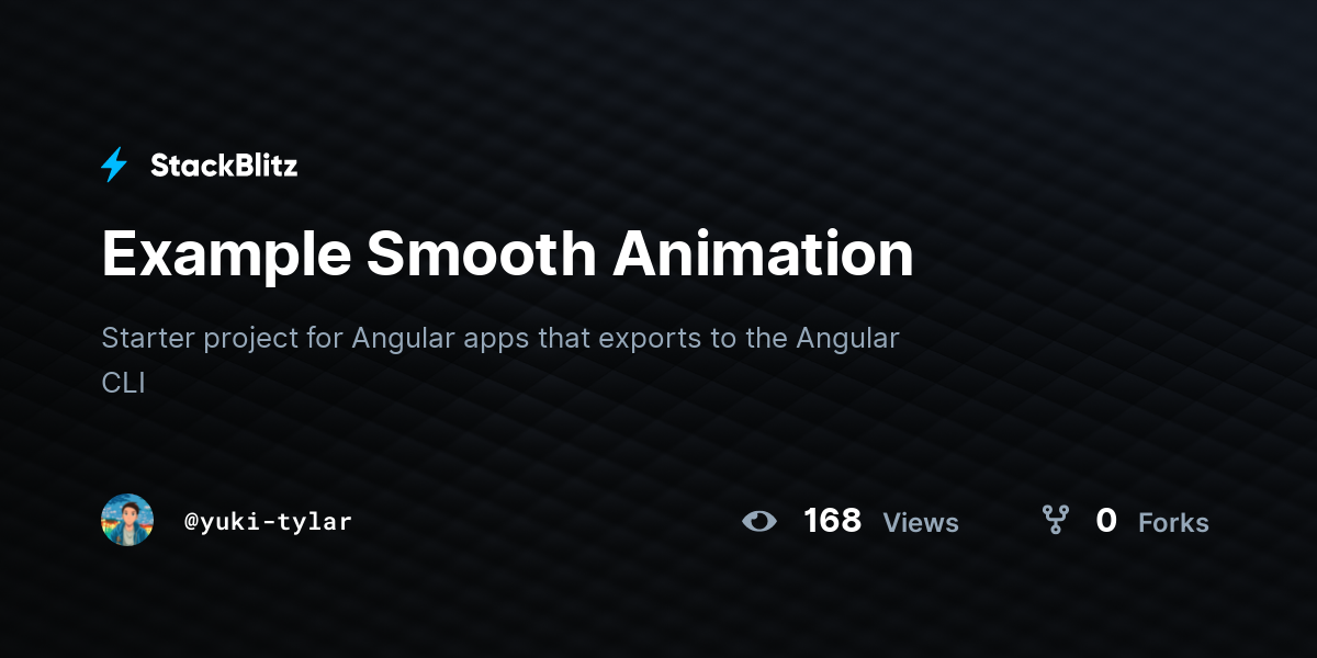 Example Smooth Animation - StackBlitz