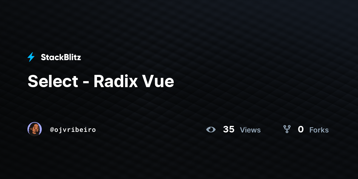 Select - Radix Vue - StackBlitz