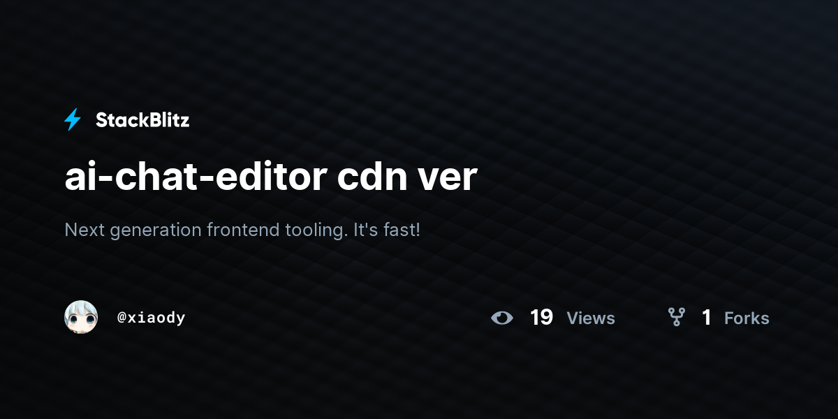 ai-chat-editor cdn ver - StackBlitz