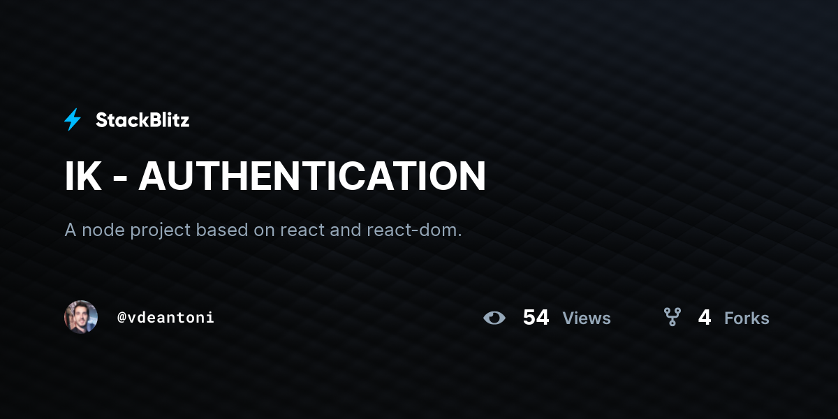 IK - AUTHENTICATION - StackBlitz