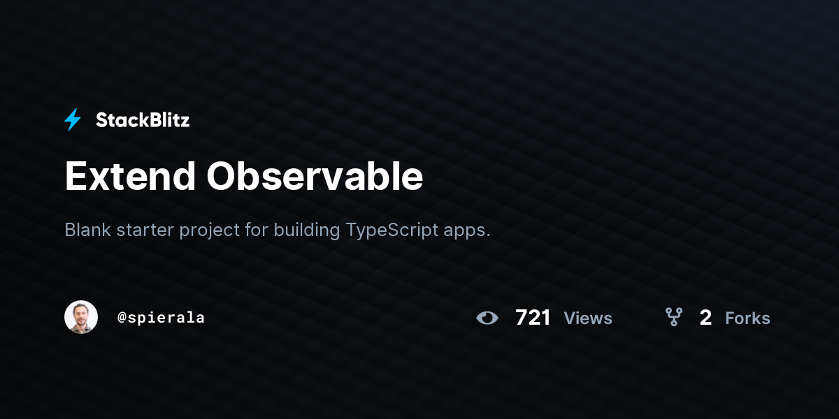 Extend Observable - StackBlitz