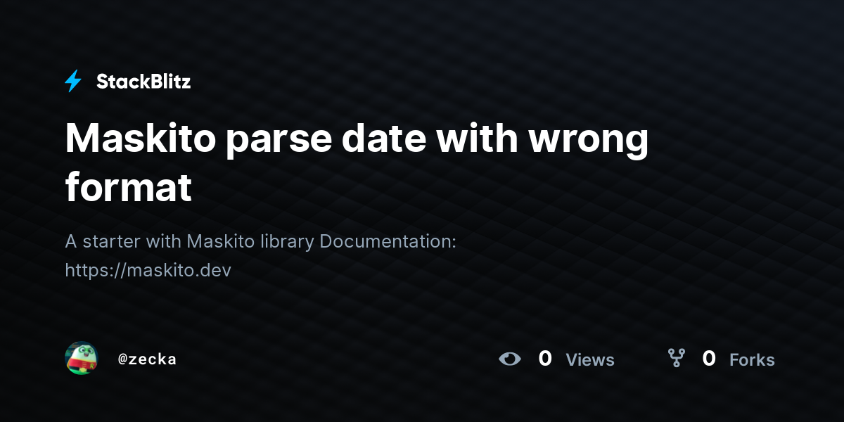 Maskito parse date with wrong format - StackBlitz