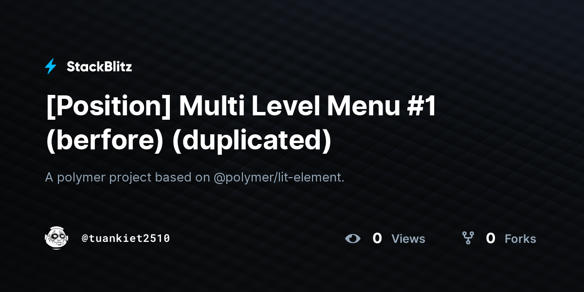 [Position] Multi Level Menu #1 (berfore) (duplicated) - StackBlitz