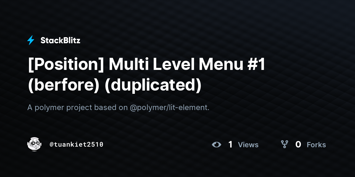 [Position] Multi Level Menu #1 (berfore) (duplicated) - StackBlitz