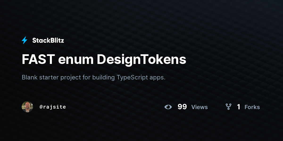 FAST enum DesignTokens - StackBlitz