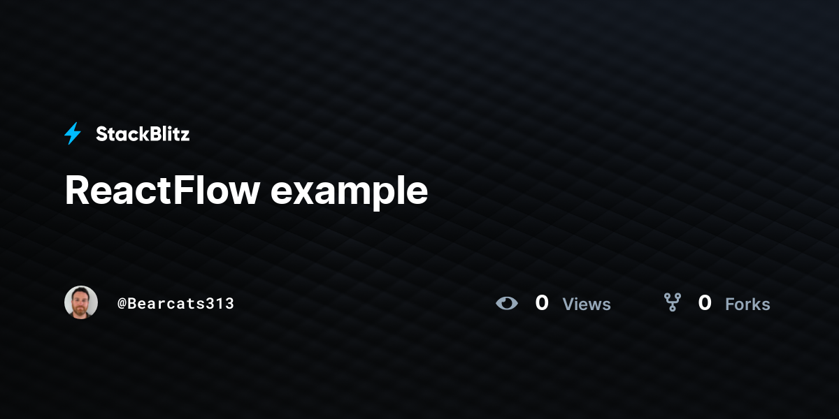 ReactFlow example - StackBlitz