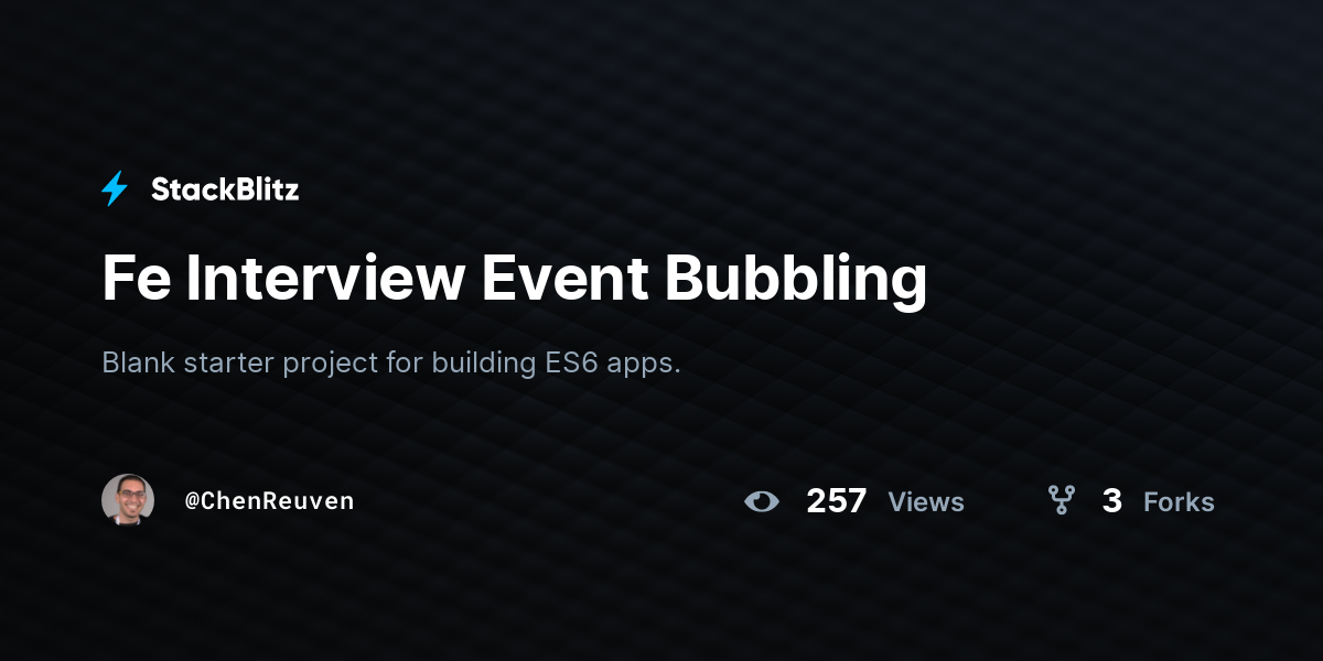 Fe Interview Event Bubbling - StackBlitz