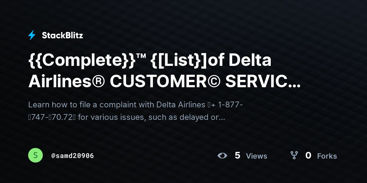 {{Complete}}™ {[List}]of Delta Airlines® CUSTOMER© SERVICE℗ (24/7) Live ...
