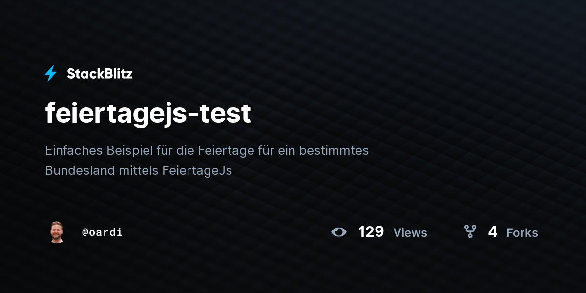 feiertagejs-test - StackBlitz