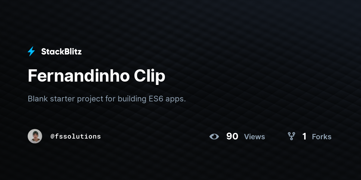 Fernandinho Clip - StackBlitz