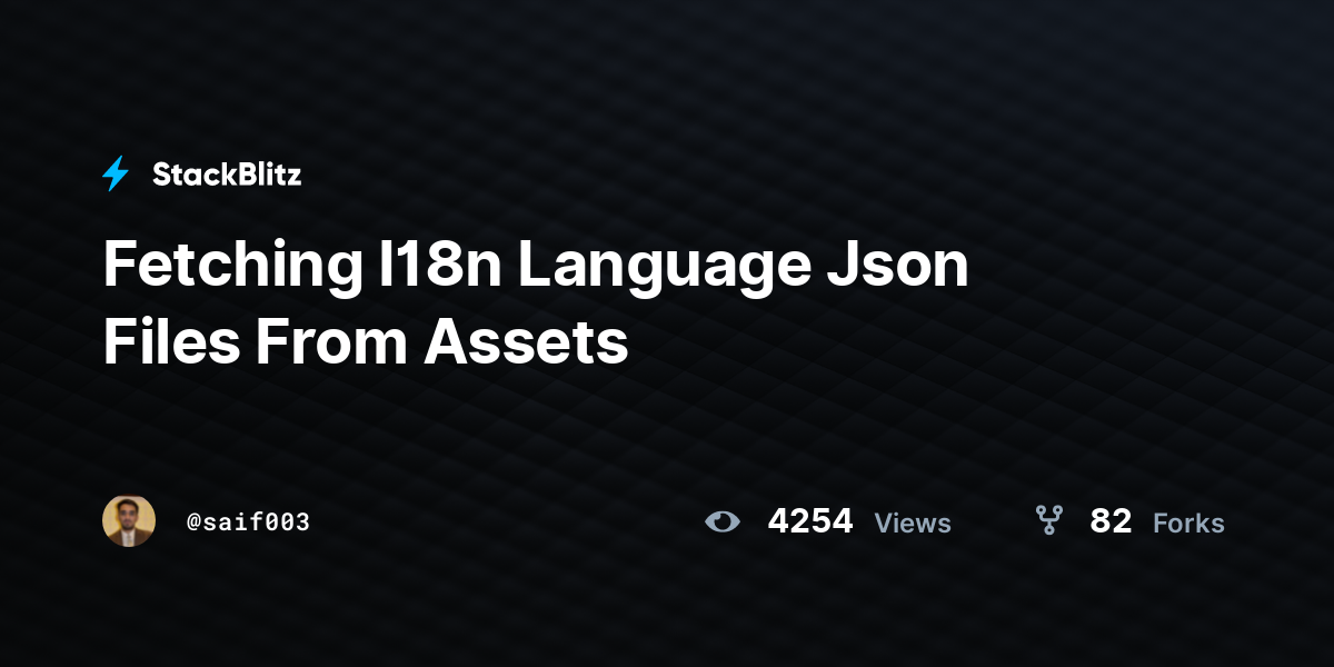 Fetching I18n Language Json Files From Assets - StackBlitz