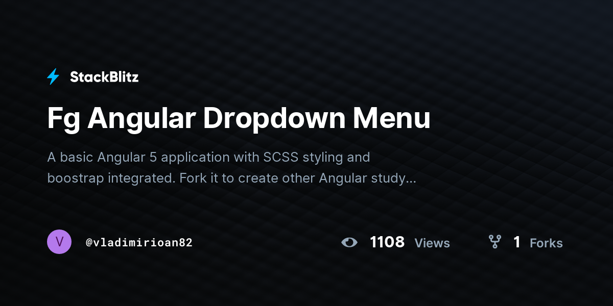 Fg Angular Dropdown Menu - StackBlitz