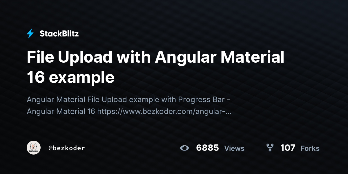 angular upload json file stackblitz