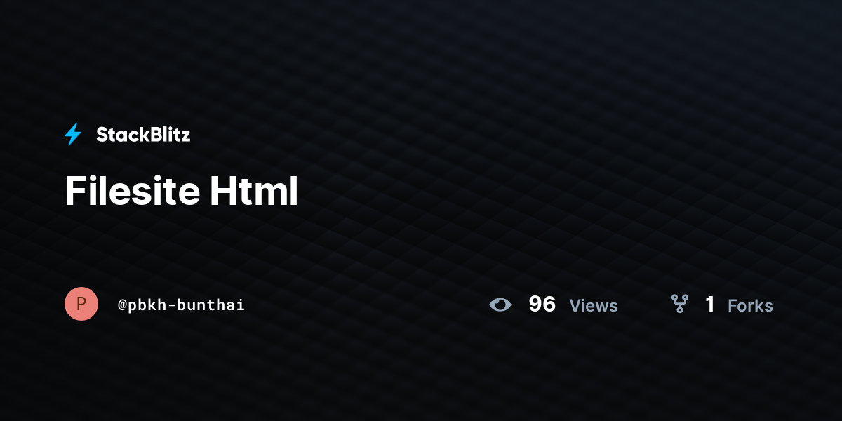 Filesite Html - StackBlitz