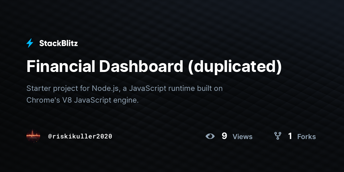 Financial Dashboard (duplicated) - StackBlitz