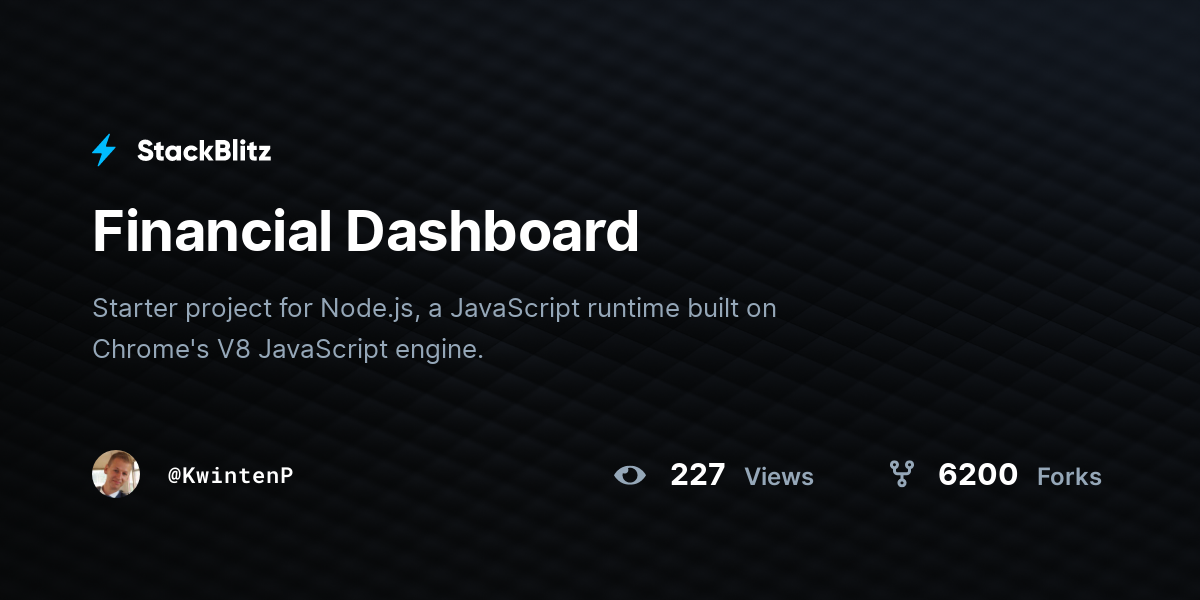 Financial Dashboard - StackBlitz