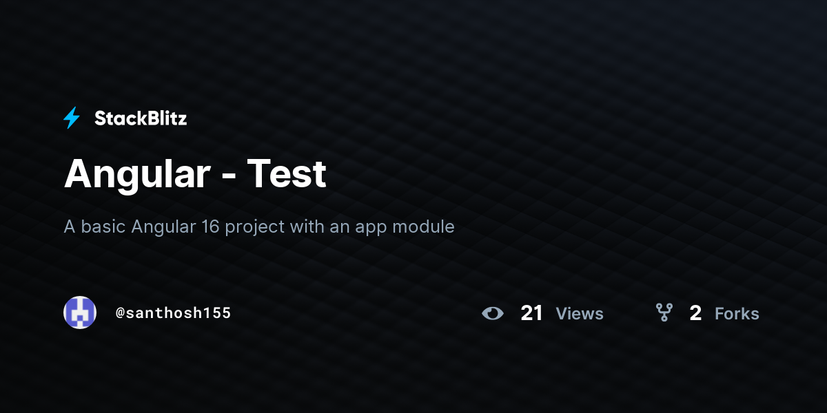 Angular - Test - StackBlitz
