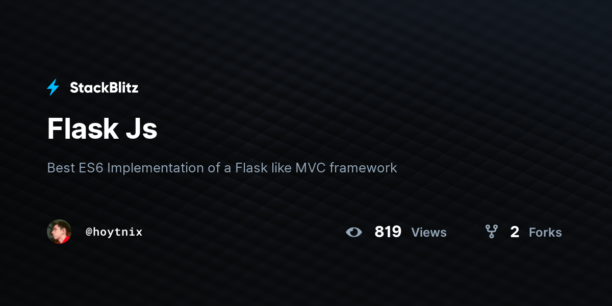 Flask Js - StackBlitz
