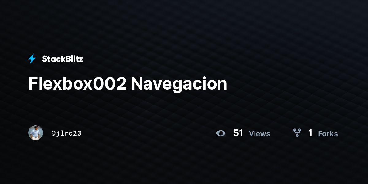 Flexbox002 Navegacion - StackBlitz