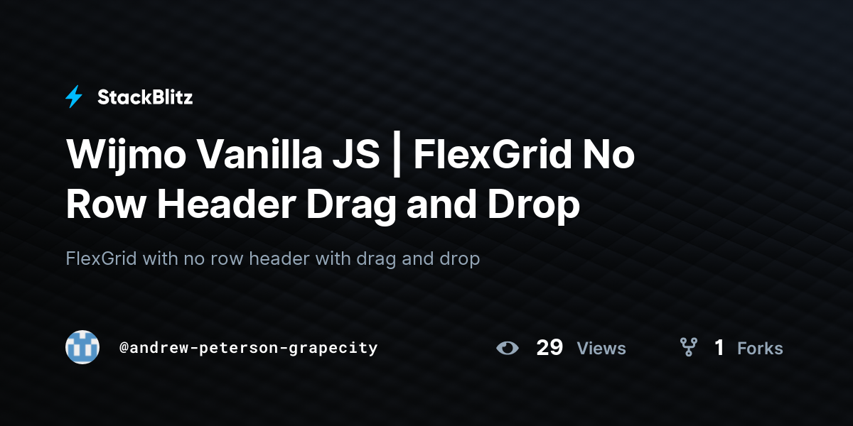 Wijmo Vanilla JS | FlexGrid No Row Header Drag and Drop - StackBlitz