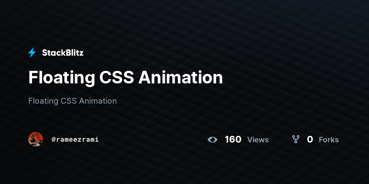 Floating CSS Animation - StackBlitz