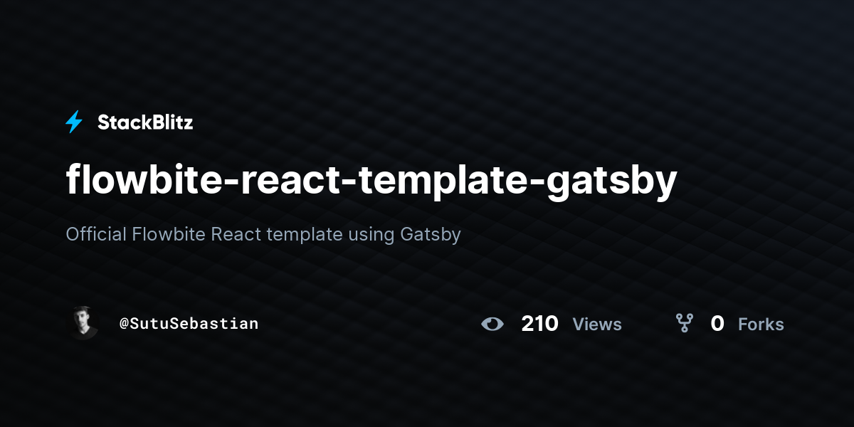 Flowbite-react-template-gatsby - StackBlitz