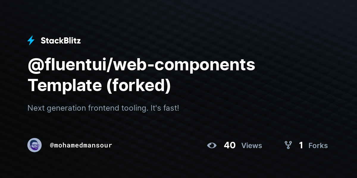 @fluentui/web-components Template (forked) - StackBlitz