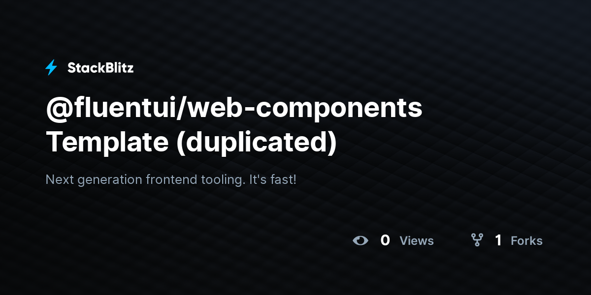 @fluentui/web-components Template (duplicated) - StackBlitz