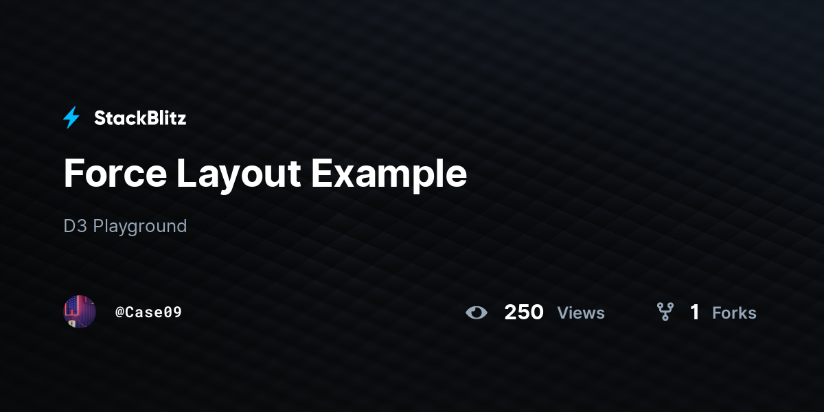 Force Layout Example - StackBlitz