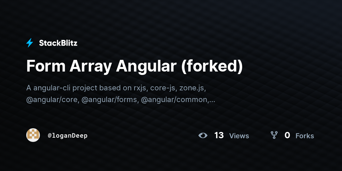 form array angular 18