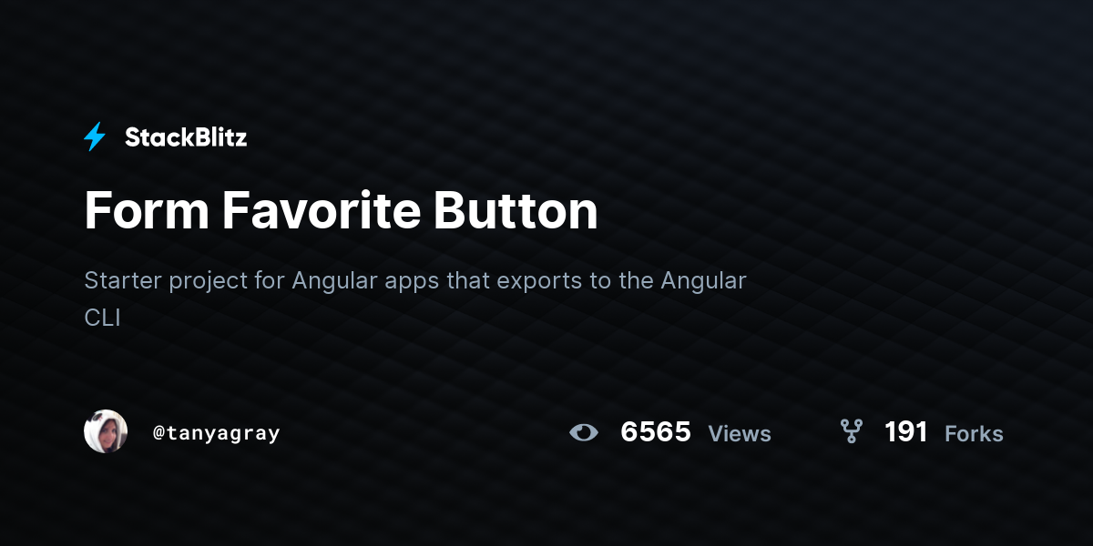Form Favorite Button - StackBlitz